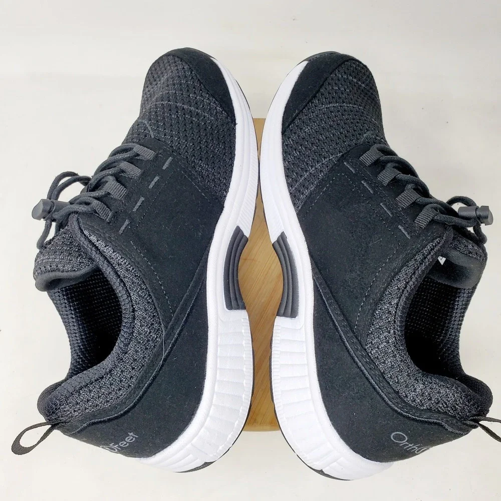 Orthofeet Francis Shoes Womens 8 D WIDE Black No Tie Comfort Sneaker 849 - Picture 10 of 13